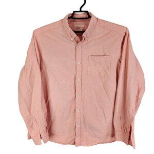 Mens Peach Eddie Bauer Legend Wash Shirt Button Up Cotton Long Sleeve Size XXL